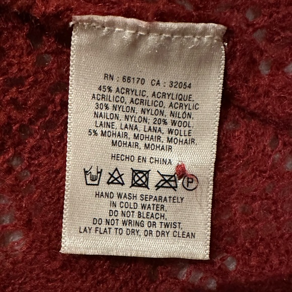 Rosie Niera for Anthropologie ox blood red cardigan - Picture 7 of 7